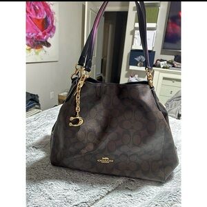 Coach Hallie Shoulder Bag f80271 w/wallet & charm